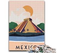 1000 Pieces Jigsaw Puzzles for Adults And Teens Mexico Travel Poster Adult Puzzles,Educational Toys & Games for Adults And Teenagers (50x75cm)