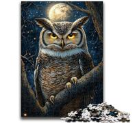 1000 Pieces Jigsaw Puzzles for Adults And Teens Midnight Owl 1000 Piece Puzzle,Challenging Game for Is Ideal As A Gift for The Whole Family (75x50cm)