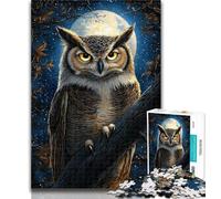 1000 Pieces Jigsaw Puzzles for Adults And Teens Midnight Owl Adult Puzzles,Challenging Game Toys Wall Decoration Unique Birthday And Xmas Gifts 50x75cm
