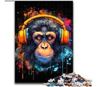 1000 Pieces Jigsaw Puzzles for Adults And Teens Monkey Dj Music, Learning Educational Is Ideal As A Gift for The Whole Family (Size50x75cm)