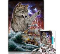 1000 Pieces Jigsaw Puzzles for Adults And Teens Monster Titan Wolf Kraken Adult Jigsaw,Challenging Difficult Deal As Gifts for The Whole Family (size 75x50cm)
