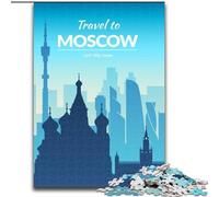 1000 Pieces Jigsaw Puzzles for Adults And Teens Moscow Russia, Family Activity Unique Home Decor And Gifts for Ages 14+ 26x38cm