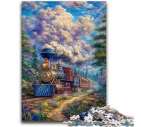1000 Pieces Jigsaw Puzzles for Adults And Teens Moving Train Toys Educational Games Stress Relieving Parent-child Interaction for Ages 14+ 50x75cm