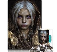 1000 Pieces Jigsaw Puzzles for Adults And Teens Mysterious Elf Girl,Help The Brain Exercise Addictive Toys to Cultivate Patience Enhance Memory (38x26cm)