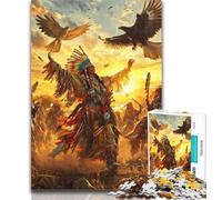 1000 Pieces Jigsaw Puzzles for Adults And Teens Native American Men Adult Puzzles,Challenging Game Toys Wall Decoration Unique Birthday And Xmas Gifts 50x75cm