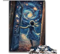 1000 Pieces Jigsaw Puzzles for Adults And Teens Night Sky Little Girl,Stress Reliever Staycation Kill Time Home Decoration Toys 38x52cm