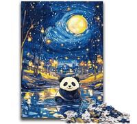 1000 Pieces Jigsaw Puzzles for Adults And Teens Night Sky Panda for Age 14+ Intellectual Game Christmas Birthday Gifts 26x38cm