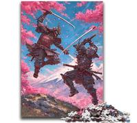 1000 Pieces Jigsaw Puzzles for Adults And Teens Ninja at The Foot of Mount Fuji Stress Reliever Staycation Kill Time Wishlist with Santa Claus 50x75cm