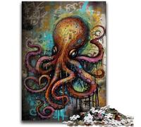 1000 Pieces Jigsaw Puzzles for Adults And Teens Octopus Graffiti Puzzles,Educational Stress Relief Toy Great Gifts And Toys (26x38cm)