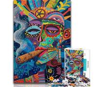 1000 Pieces Jigsaw Puzzles for Adults And Teens Oil Painting Portrait Teenager Puzzles,Stress Reliever Staycation Kill Time Parent-child Interaction (size 75x50cm)