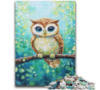 1000 Pieces Jigsaw Puzzles for Adults And Teens Owl Standing on A Tree for Age 14+ Intellectual Game Christmas Birthday Gifts 26x38cm