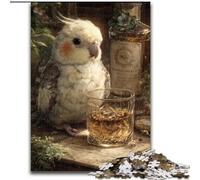 1000 Pieces Jigsaw Puzzles for Adults And Teens Parrot Drinking A Drink, Analysis And Logic with Fully Interlocking Randomly Shaped Pieces for And Age 14 Years Up (Size 26x38cm)