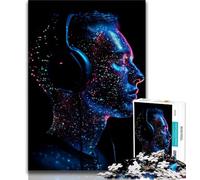 1000 Pieces Jigsaw Puzzles for Adults And Teens People Listening to Music,Learning Educational Toys Family Games Enhance Love between Couples (38x26cm)