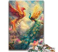 1000 Pieces Jigsaw Puzzles for Adults And Teens Phoenix And Peacock for Age 14+ Intellectual Game Christmas Birthday Gifts 50x75cm