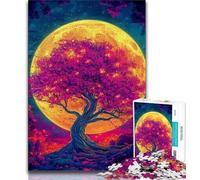 1000 Pieces Jigsaw Puzzles for Adults And Teens Pink Cherry Blossom Tree Adult Puzzles,Educational Games Home Decoration Suitable for Desktop Decoration (size 38x26cm)