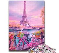 1000 Pieces Jigsaw Puzzles for Adults And Teens Pink Eiffel Tower Educational Stress Relief Toy Secret Santa Gifts for Age 14 50x75cm