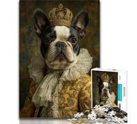 1000 Pieces Jigsaw Puzzles for Adults And Teens Pirate Captain French Bulldog,Help The Brain Exercise Addictive Toys to Cultivate Patience Enhance Memory (75x50cm)
