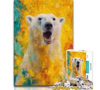 1000 Pieces Jigsaw Puzzles for Adults And Teens Polar Bear Painting Teenager Puzzles,Fun Games Wall Decoration Unique Birthday And Xmas Gifts (size 38x26cm)