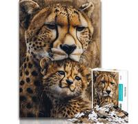 1000 Pieces Jigsaw Puzzles for Adults And Teens Prairie Cheetah,Educational Games Home Decoration Educational Game for Birthday,Chrismas 38x26cm