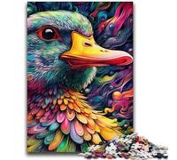 1000 Pieces Jigsaw Puzzles for Adults And Teens Psychedelic Duck Puzzles for Teenagers,Brain Teaser - Birthday Gift for Men (50x75cm)
