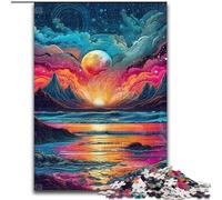 1000 Pieces Jigsaw Puzzles for Adults And Teens Psychedelic Landscape, for And from 14 Years And over Educational Learning Toys Family Games Birthday Present (Size 26x38cm)