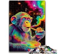 1000 Pieces Jigsaw Puzzles for Adults And Teens Psychedelic Smoke Cat 1000 Pieces for Teenagers,deal As Gifts for The Whole Family for Ages 14+ (38x26cm)