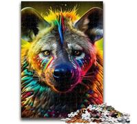 1000 Pieces Jigsaw Puzzles for Adults And Teens Psychedelic The Hyena 1000 Pieces for Adults,Stress Reliever Staycation Kill Time Wishlist with Santa Claus (75x50cm)