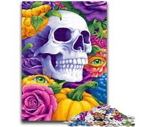 1000 Pieces Jigsaw Puzzles for Adults And Teens Pumpkin Skeleton Toy Intellectual Game for Home Decoration for Age 14 Years Up 38x26cm