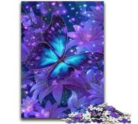 1000 Pieces Jigsaw Puzzles for Adults And Teens Purple Butterfly Puzzles,Educational Stress Relief Toy Great Gifts And Toys (50x75cm)