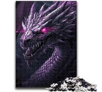 1000 Pieces Jigsaw Puzzles for Adults And Teens Purple Dragon 1000 Piece Jigsaw,Stress Reliever Difficult Challenge Home Decoration Toys (75x50cm)