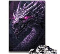1000 Pieces Jigsaw Puzzles for Adults And Teens Purple Dragon Toys Educational Games Stress Relieving Parent-child Interaction for Ages 14+ 26x38cm