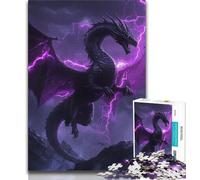 1000 Pieces Jigsaw Puzzles for Adults And Teens Purple Flying Dragon,Fun Games Wall Decoration Unique Birthday And Xmas Gifts (38x26cm)