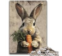 1000 Pieces Jigsaw Puzzles for Adults And Teens Rabbit Eating Carrot Challenging Game Gifts for Is Ideal As A Gift for The Whole Family 26x38cm