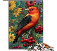 1000 Pieces Jigsaw Puzzles for Adults And Teens Red Bird And Flowers, for Age 14 Years And over Home Decor As A Gift for The Whole Family And Friends (Size 26x38cm)