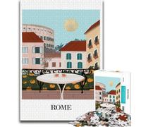 1000 Pieces Jigsaw Puzzles for Adults And Teens Rome Balcony View,Stress Reliever Staycation Kill Time Home Decoration Toys (75x50cm)