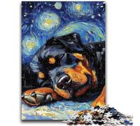 1000 Pieces Jigsaw Puzzles for Adults And Teens Rottweiler Night Sky Help The Brain Exercise Addictive Toys to Cultivate Patience Gift For Birthdays 50x75cm