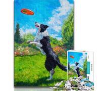 1000 Pieces Jigsaw Puzzles for Adults And Teens Running Border Collie,Learning Educational Toys Family Games Suitable for Desktop Decoration 75x50cm