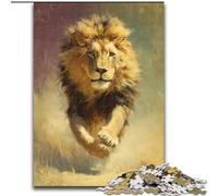 1000 Pieces Jigsaw Puzzles for Adults And Teens Running Lion, Train Your Brain And Hands Unique Birthday And Gifts for Age 14+ 26x38cm