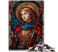 1000 Pieces Jigsaw Puzzles for Adults And Teens Saint A Stained Glass Jigsaw,Artistic Wall Decor & Birthday Gift Idea for Friends, Home Office (75x50cm)