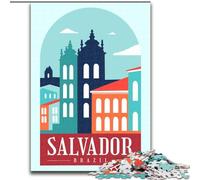 1000 Pieces Jigsaw Puzzles for Adults And Teens Salvador Brazil, Family Activity Unique Home Decor And Gifts for Ages 14+ 50x75cm