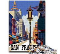 1000 Pieces Jigsaw Puzzles for Adults And Teens San Francisco Streets Educational Stress Relief Toy Secret Santa Gifts for Age 14 (size 50x75cm)