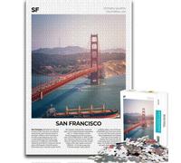 1000 Pieces Jigsaw Puzzles for Adults And Teens San Francisco,Stress Reliever Staycation Kill Time with Matching Poster And Trivia Sheet (38x26cm)