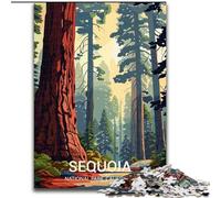 1000 Pieces Jigsaw Puzzles for Adults And Teens Sequoia National Park Poster Family Entertainment Toys with Matching Poster And Trivia Sheet (26x38cm) 1000pcs