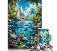 1000 Pieces Jigsaw Puzzles for Adults And Teens Ship Sailing on The Ocean,Learning Educational Toys Family Games Enhance Love between Couples (75x50cm)