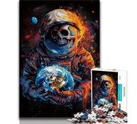 1000 Pieces Jigsaw Puzzles for Adults And Teens Skeleton Astronaut Oil Painting Teenager Puzzles,Fun Games Wall Decoration Unique Birthday And Xmas Gifts (size 75x50cm)