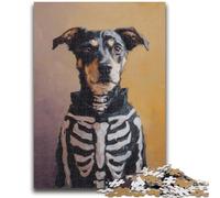 1000 Pieces Jigsaw Puzzles for Adults And Teens Skeleton Dog Toys Educational Games Stress Relieving Suitable for Desktop Decoration 38x26cm
