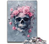 1000 Pieces Jigsaw Puzzles for Adults And Teens Skull Rose 1000 Piece Jigsaw,for Challenging Toy Game And Family Play (50x75cm)