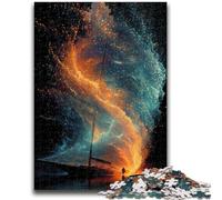 1000 Pieces Jigsaw Puzzles for Adults And Teens Small Boat in The Galaxy Train Your Brain And Hands Gifts for Friends And Family 50x75cm