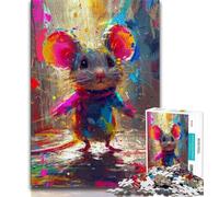 1000 Pieces Jigsaw Puzzles for Adults And Teens Smiling Baby Mouse 1000 Piece Jigsaw,Stress Reliever Difficult Challenge Home Decoration Toys 75x50cm