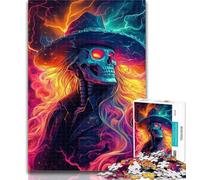 1000 Pieces Jigsaw Puzzles for Adults And Teens Smoky Skull Adult Puzzles,Challenging Game Toys Wall Decoration Unique Birthday And Xmas Gifts 50x75cm
